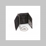 Pentagramy ružovočierna  peňaženka s retiazkou a karabínkou, materiál: imitácia kože, rozmery: 13x9x2cm